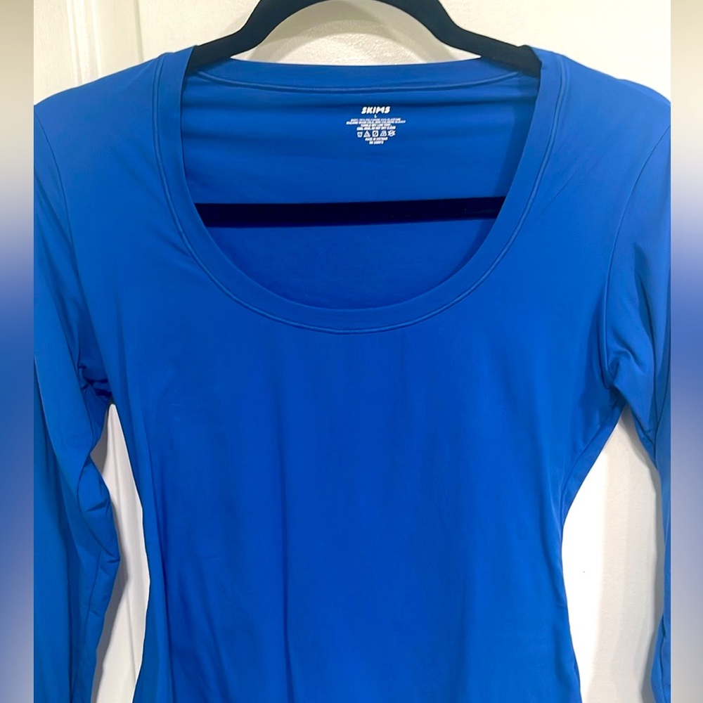 LONG SLEEVE SCOOP BODYSUIT  -LIMITED EDITION-SAPPHIRE